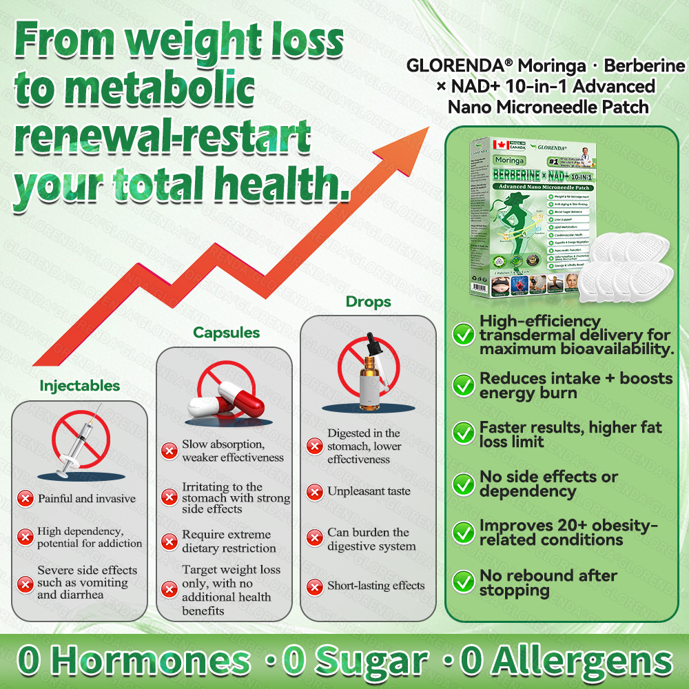 🇨🇦𝑶𝒇𝒇𝒊𝒄𝒊𝒂𝒍 𝑺𝒕𝒐𝒓𝒆  | 👩‍🔬✨𝐆𝑳𝑶𝗥𝗘𝗡𝘿𝘼® 𝙈𝒐𝒓𝒊𝒏𝒈𝗮 · 𝗕𝗲𝗿𝗯𝐞𝐫𝐢𝐧𝙚 × 𝙉𝑨𝑫+ 𝟏𝟎-𝙞𝙣-𝟏 𝘼𝒅𝒗𝒂𝒏𝒄𝒆𝐝 𝐍𝐚𝐧𝙤 𝙈𝙞𝙘𝙧𝙤𝙣𝒆𝒆𝒅𝒍𝐞 𝐏𝐚𝐭𝙘𝙝(𝐉𝐮𝐬𝐭 𝐨𝐧𝐜𝐞 𝐚 𝐝𝐚𝐲, 𝐯𝐢𝐬𝐢𝐛𝐥𝐞 𝐜𝐡𝐚𝐧𝐠𝐞𝐬 𝐢𝐧 𝟕 𝐝𝐚𝐲𝐬） ✅ 𝐅𝐨𝐫 𝐨𝐛𝐞𝐬𝐢𝐭𝐲,𝐝𝐢𝐚𝐛𝐞𝐭𝐞𝐬, 𝐬𝐥𝐞𝐞𝐩 𝐚𝐩𝐧𝐞𝐚, 𝐣𝐨𝐢𝐧𝐭 𝐢𝐬𝐬𝐮𝐞𝐬, 𝐚𝐧𝐝 𝐦𝐨𝐫𝐞